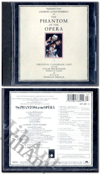 CD -  Original Canadian Cast ‎– Highlights From The Phantom Of The Opera - The Original Canadian Cast Recording
