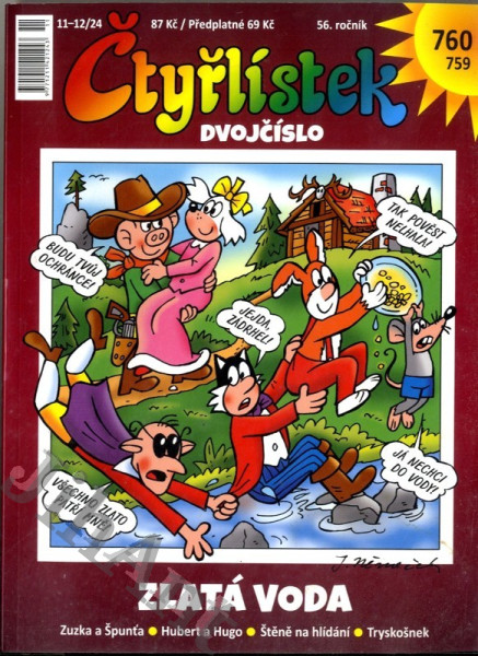 Čtyřlístek dvojčíslo č. 760 - 759 - Zlatá voda
