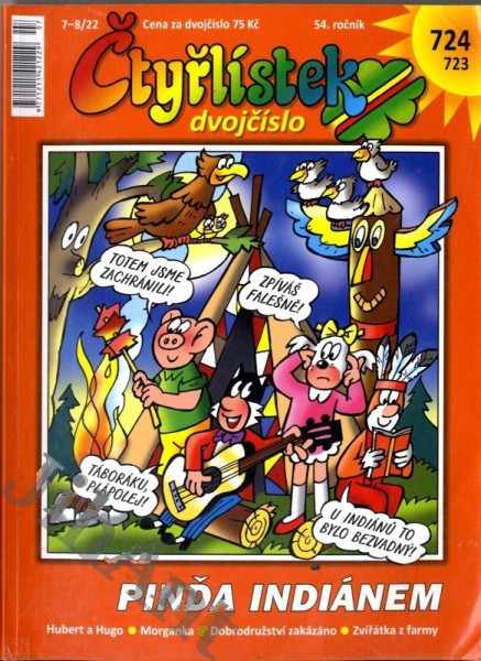 Čtyřlístek dvojčíslo č. 723 724 - Pinďa indiánem