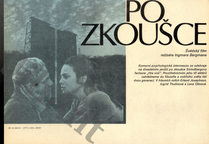 Filmový plakát, slepka - Po zkoušce - Ingmar Bergman