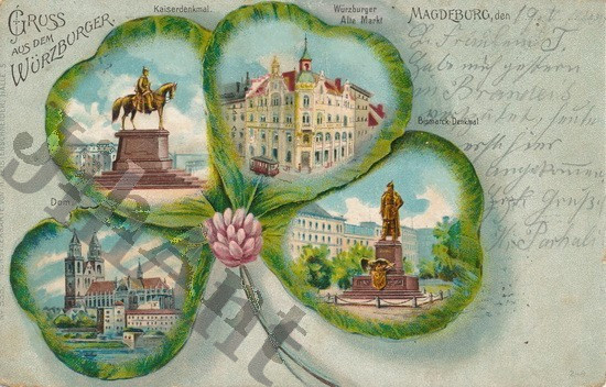 Magdeburg - Gruss aus dem Würzburger - čyřlístek