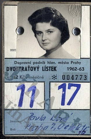 Dvoutraťový lístek - Praha 1962/63