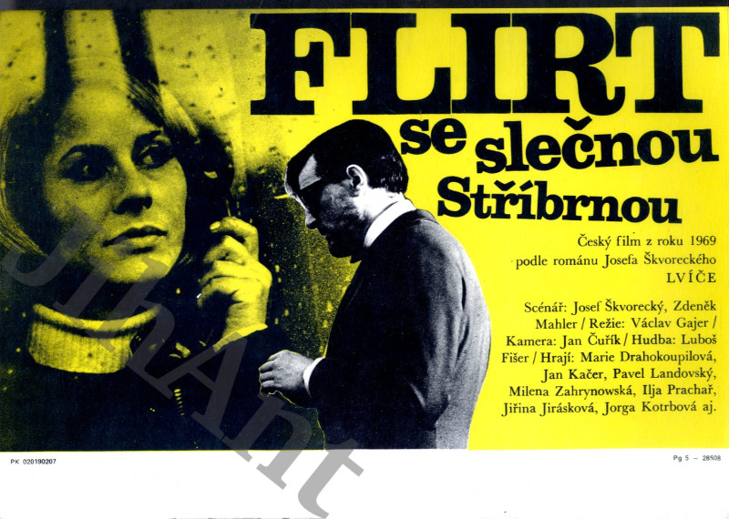 Filmový plakát, slepka - Flirt se slečnou Stříbrnou