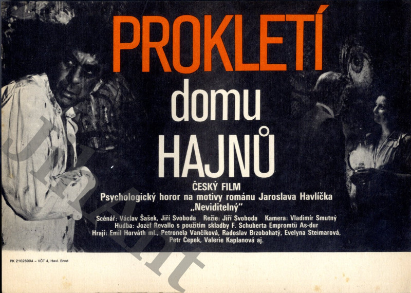 Filmový plakát, slepka - Prokletí domu Hajnů