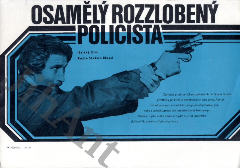 Filmový plakát, slepka - Osamělý rozzlobený policista