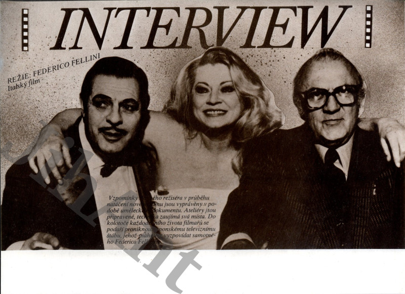 Filmový plakát, slepka - Interview - Federico Fellini