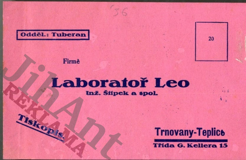 Korespondenční lístek - Laboratoř Leo - Trnovany - Teplice