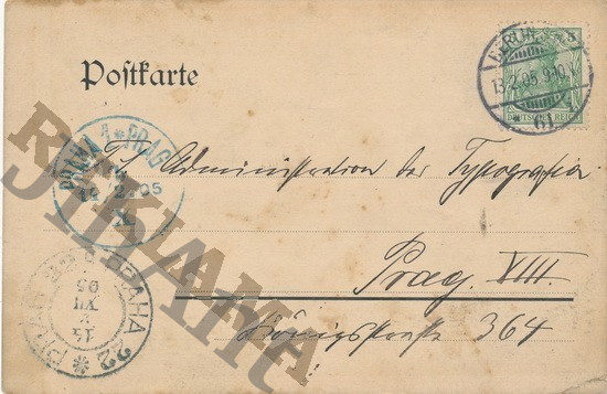 Korespondenční lístek - Společnost H. H. Berthold - Berlín - továrna na mosaz